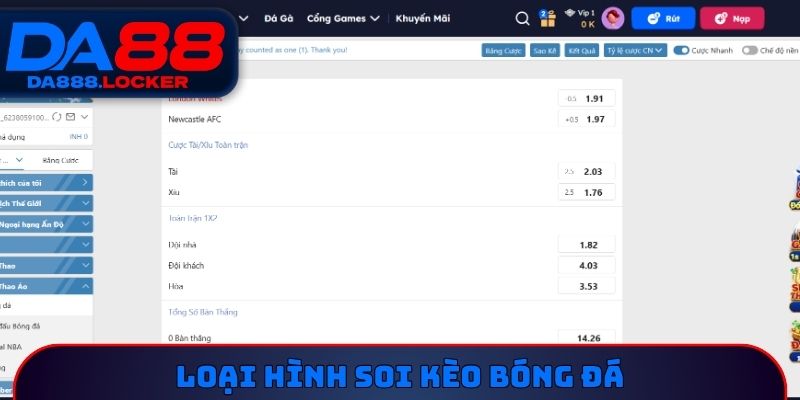 Loại hình soi kèo bóng đá
